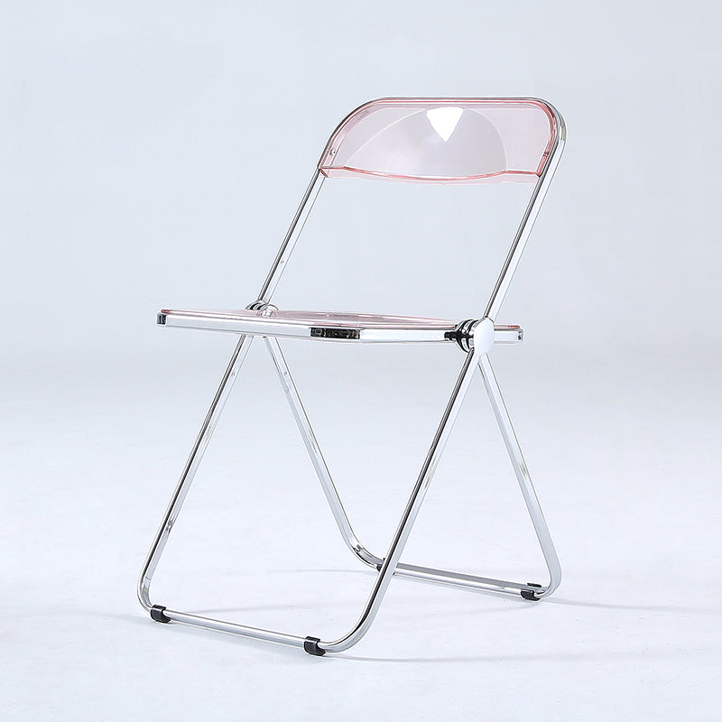 Industrial Armless Plastic Side Chair Open Back Folding Side Chair