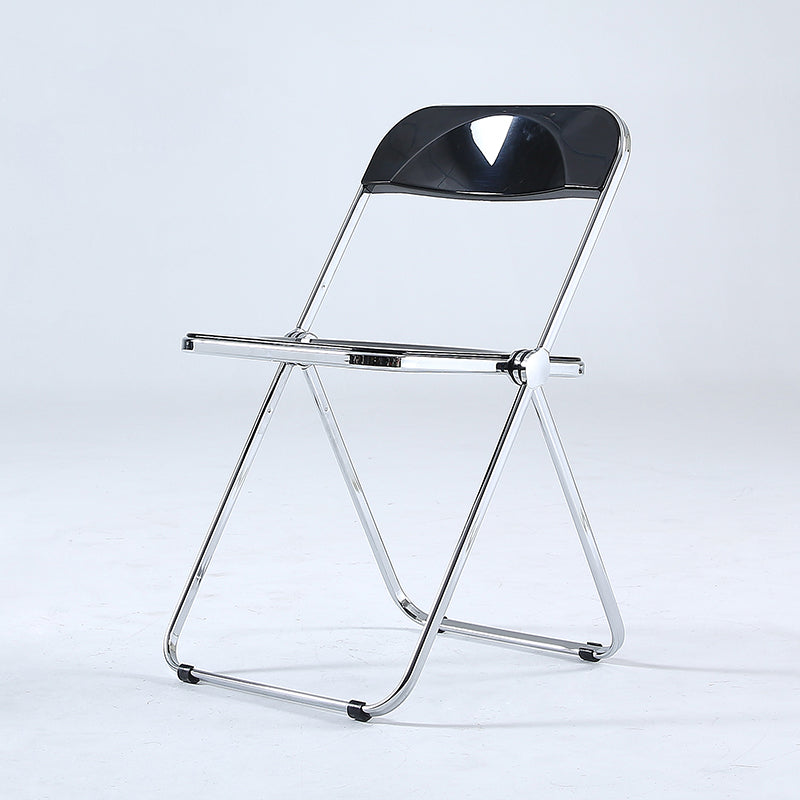 Industrial Armless Plastic Side Chair Open Back Folding Side Chair