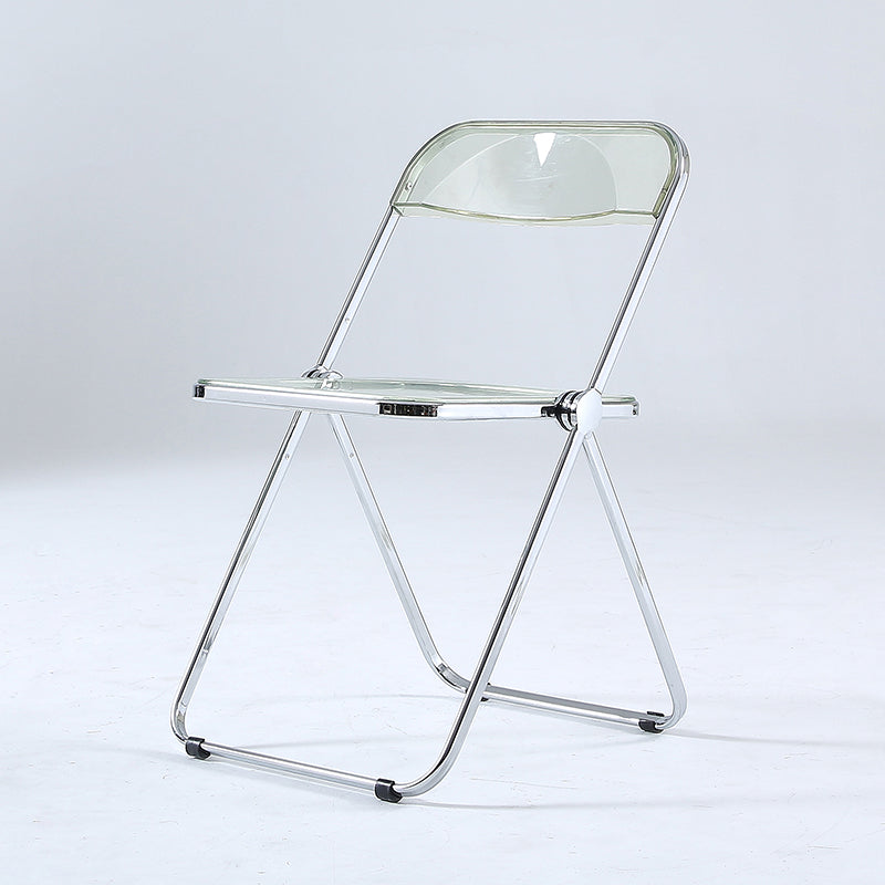 Industrial Armless Plastic Side Chair Open Back Folding Side Chair