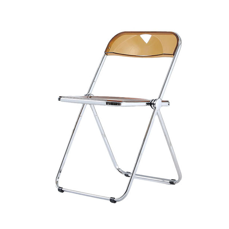 Industrial Armless Plastic Side Chair Open Back Folding Side Chair