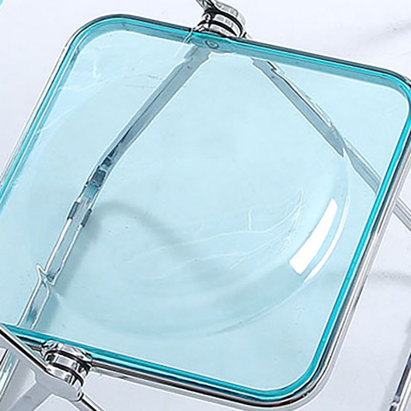 Industrial Armless Plastic Side Chair Open Back Folding Side Chair