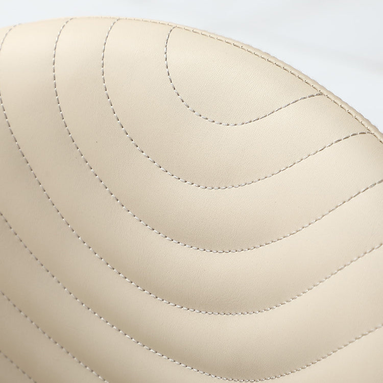 Solid Back Side Chair Modern Contemporary Leather Indoor-Outdoor Chair