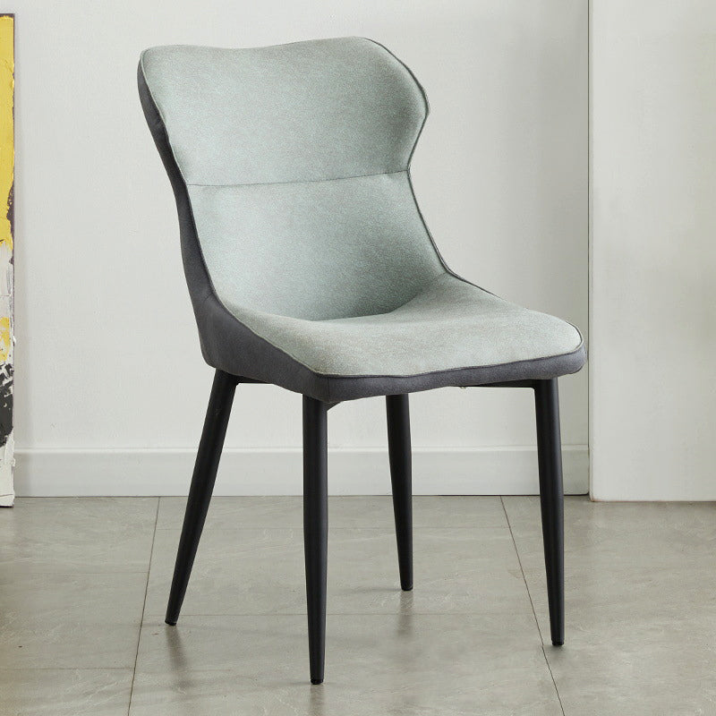 Contemporary Style Dining Chairs Arm Side Chair with Metal Legs