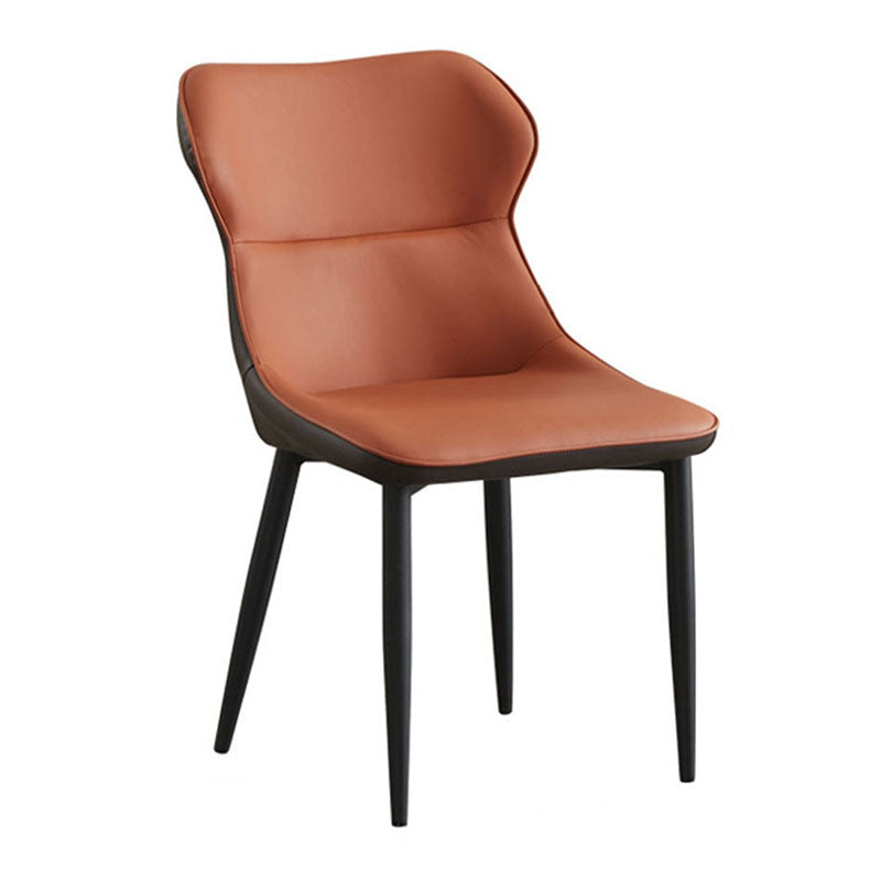 Contemporary Style Dining Chairs Arm Side Chair with Metal Legs