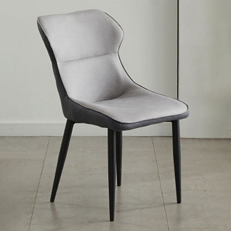 Contemporary Style Dining Chairs Arm Side Chair with Metal Legs