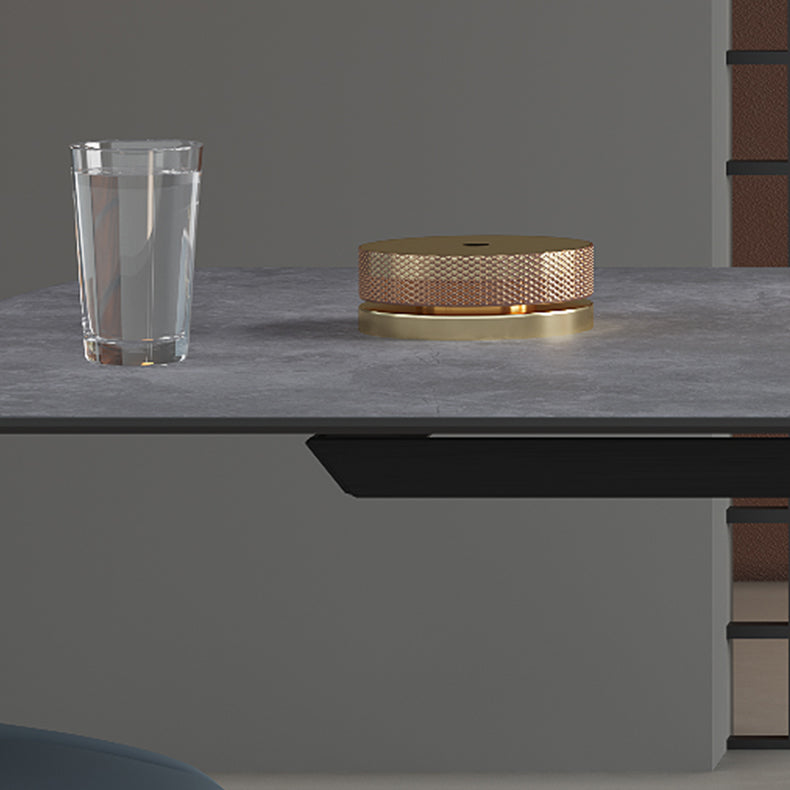 Modern Rectangle Sintered Stone Table Set 1/3/4/6 Pieces Dining Set