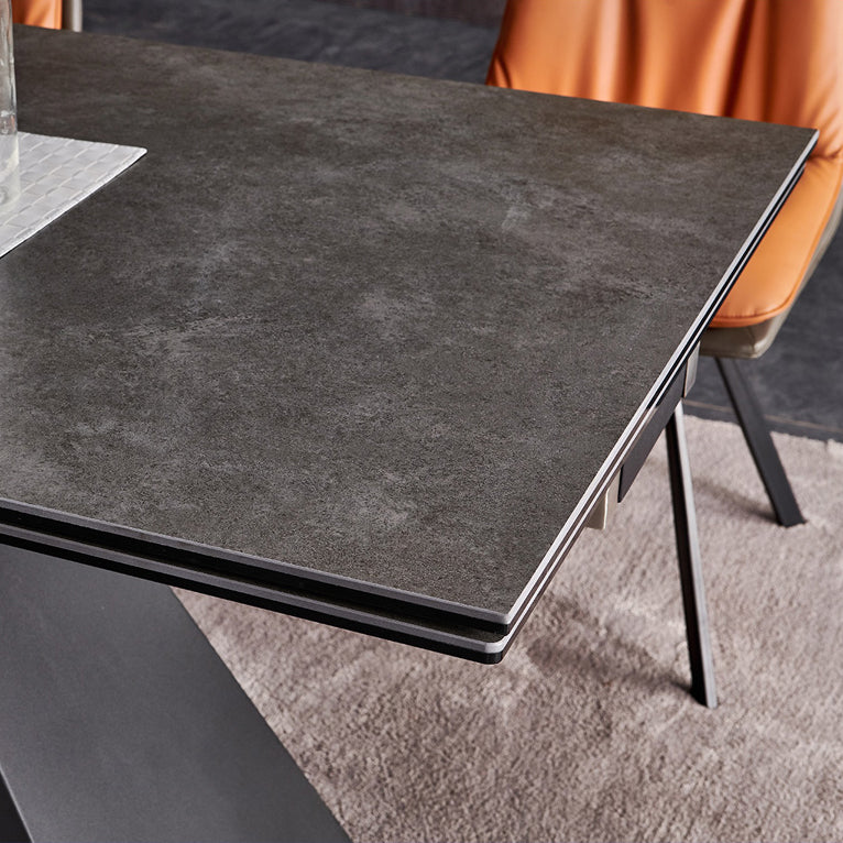 Modern Rectangle Sintered Stone Table Set 1/3/4/5 Pieces Dining Set