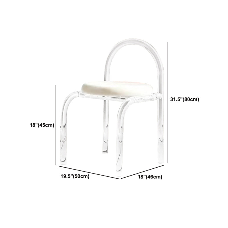 Round Dining Table Set 1/2/3/4 Pcs Acrylic Base Table and Chairs