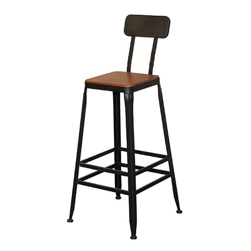 Industrial 1/7 Pieces Bar Table Set Rectangle Wood Counter Table with High Stools for Cafe