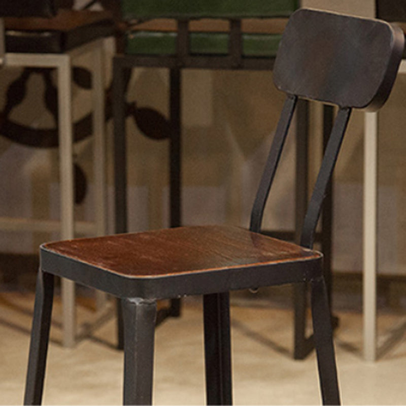 Industrial 1/7 Pieces Bar Table Set Rectangle Wood Counter Table with High Stools for Cafe