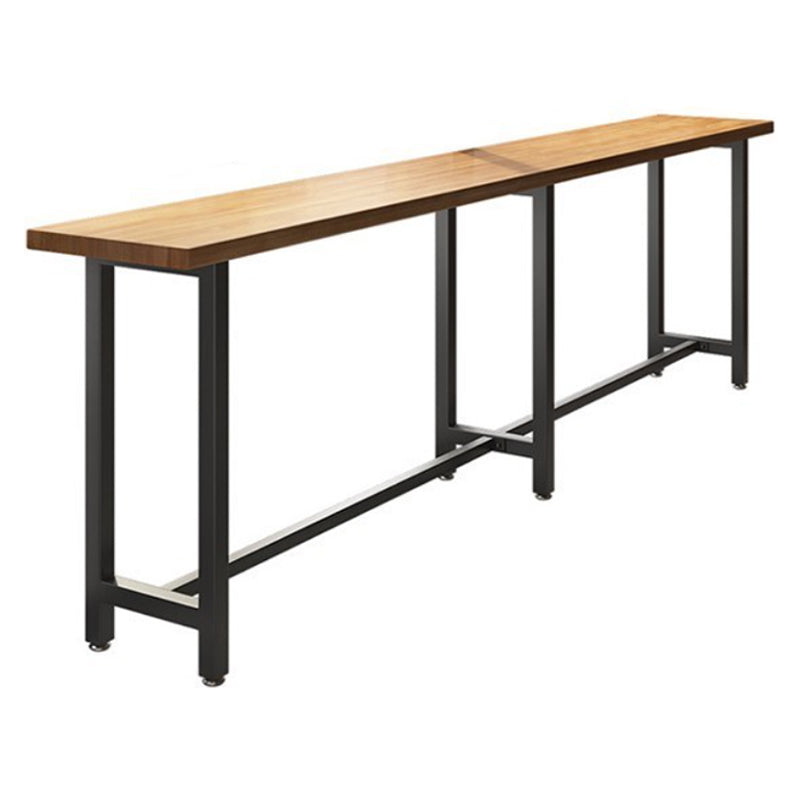 Modern 1/7 Pieces Bar Table Set Rectangle Wood Counter Table with for Milk Tea Shop