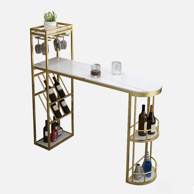 Contemporary 1/2/3 Pieces Bar Table Set Stone Bar Table with Bar Stool