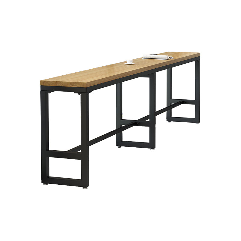 Industrial 1/7/12 Pieces Bar Table Set Rectangle Pine Wood Counter Table with High Stools