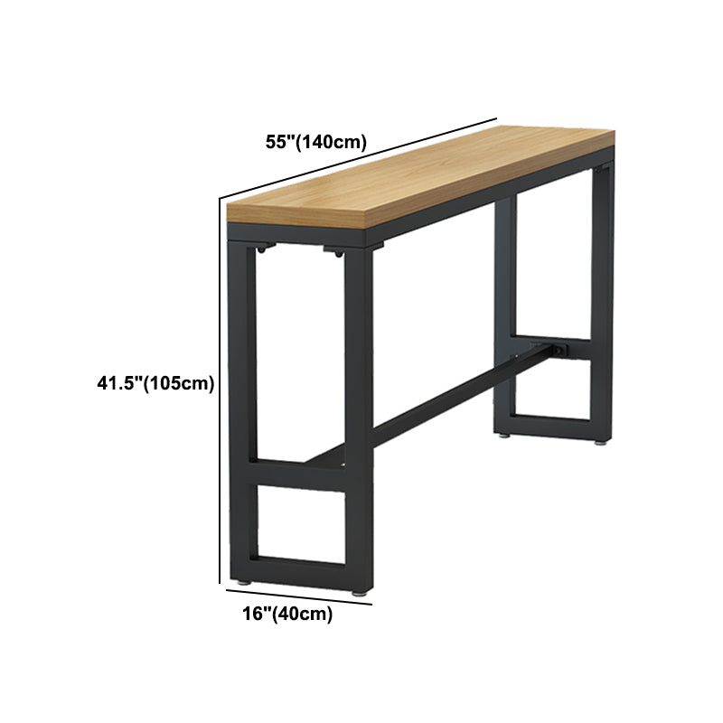 Industrial 1/7/12 Pieces Bar Table Set Rectangle Pine Wood Counter Table with High Stools