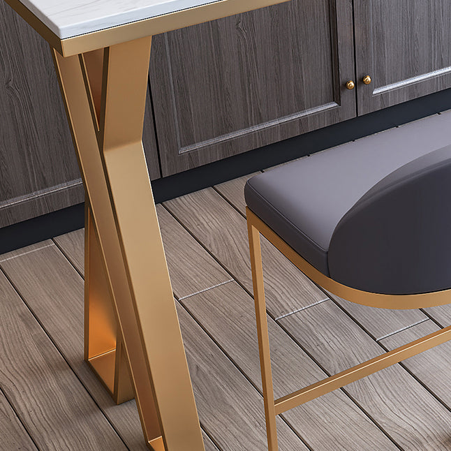 Contemporary 1/2/3/5/7 Pieces Bar Table Set Rectangle Stone Bar Table with Bar Stool