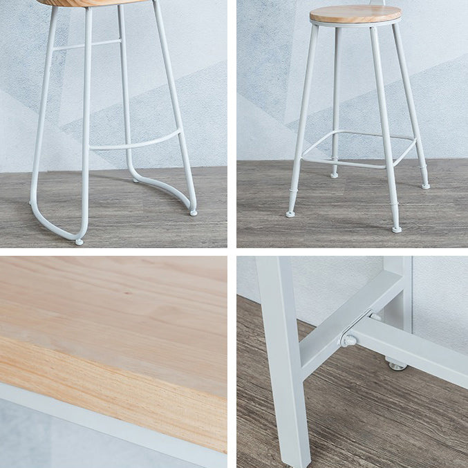 Contemporary 1/2/3 Pieces Bar Table Set Rectangle Wood Bar Table with Bar Stool