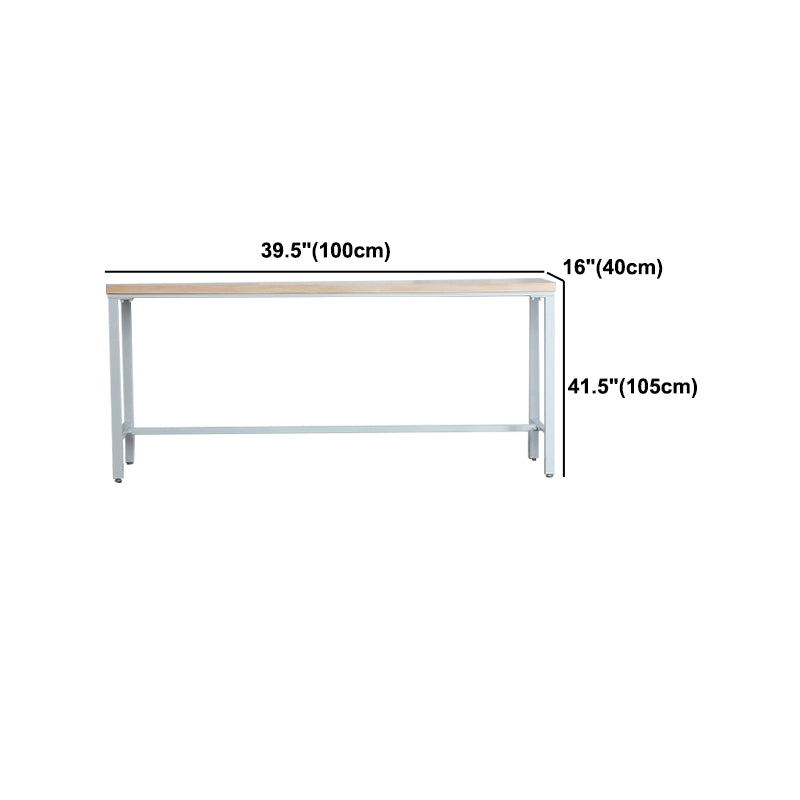 Contemporary 1/2/3 Pieces Bar Table Set Rectangle Wood Bar Table with Bar Stool
