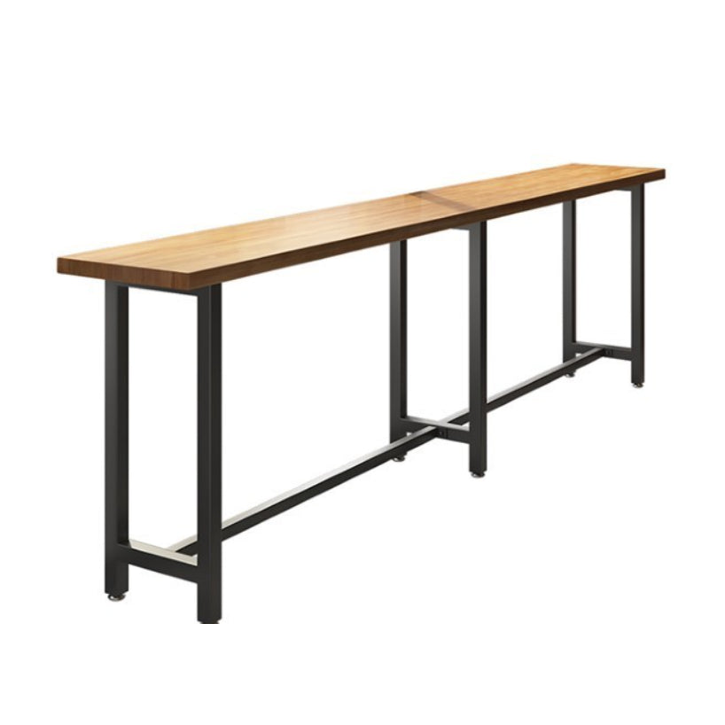 Modern Bar Table Set 1/7 Pieces Rectangle Pine Wood Counter Table for Shop