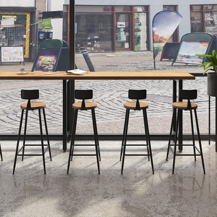 Modern Bar Table Set 1/7 Pieces Rectangle Pine Wood Counter Table for Shop