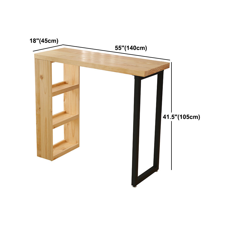 Glam 1/2/3 Pieces Bar Table Set Rectangle Bar Table with Wooden High Stools