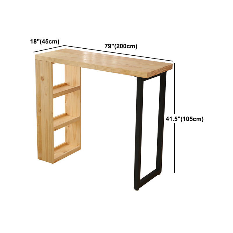 Glam 1/2/3 Pieces Bar Table Set Rectangle Bar Table with Wooden High Stools