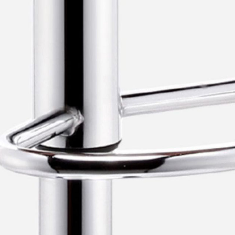 Contemporary Metal Barstool Velvet Footrest Low Back Stool with Swivel in Matte Finish