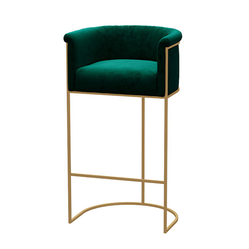 Bucket Seat Bar Stools Scandinavian Fabric Low Back Barstool for Restaurant