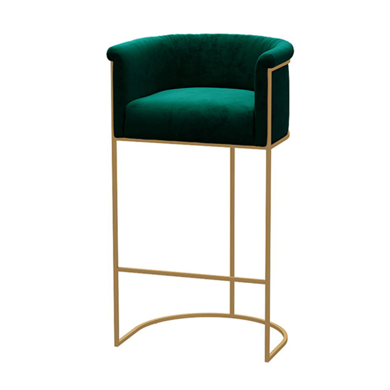 Bucket Seat Bar Stools Scandinavian Fabric Low Back Barstool for Restaurant