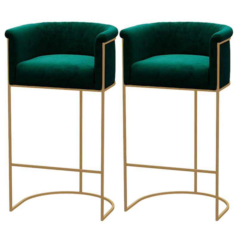 Bucket Seat Bar Stools Scandinavian Fabric Low Back Barstool for Restaurant