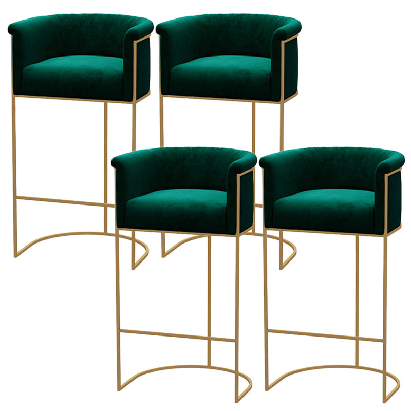 Bucket Seat Bar Stools Scandinavian Fabric Low Back Barstool for Restaurant