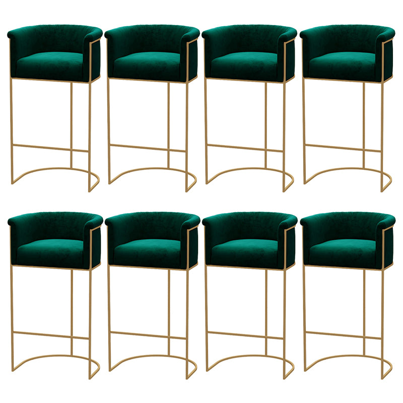 Bucket Seat Bar Stools Scandinavian Fabric Low Back Barstool for Restaurant