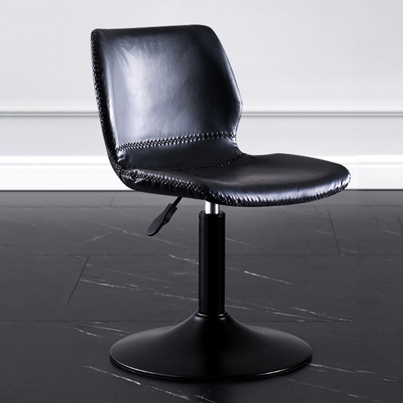 Contemporary Metal Barstool PU Leather Barstools in Matte Finish for Home