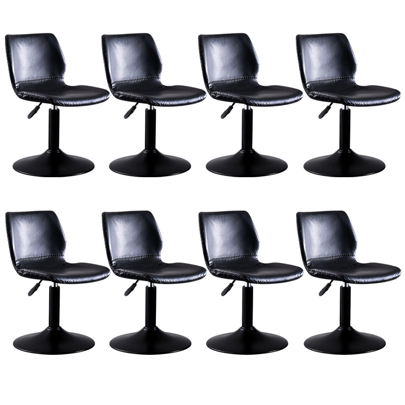 Contemporary Metal Barstool PU Leather Barstools in Matte Finish for Home