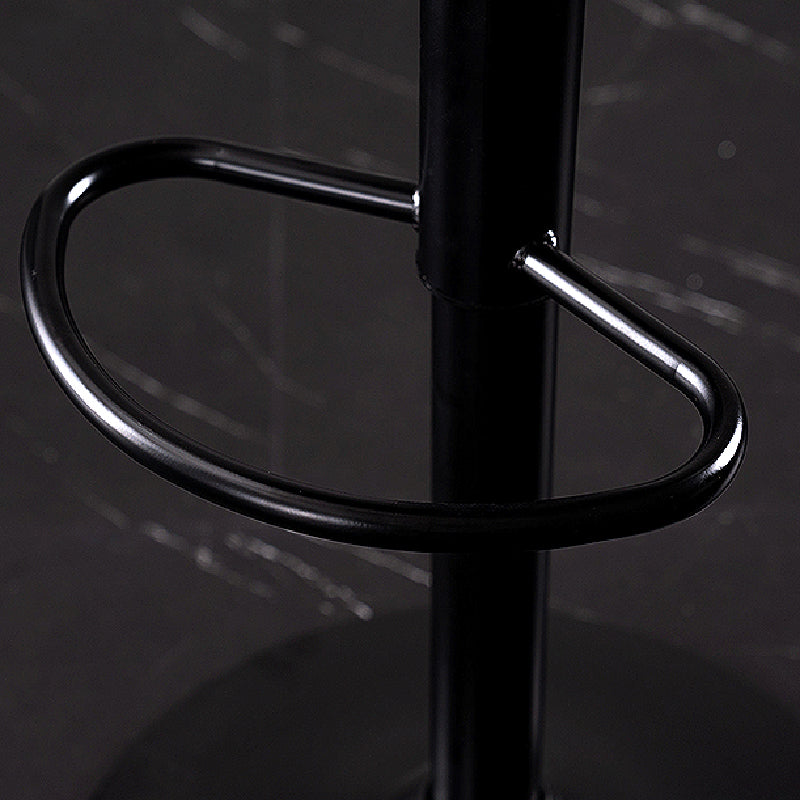 Contemporary Metal Barstool PU Leather Barstools in Matte Finish for Home