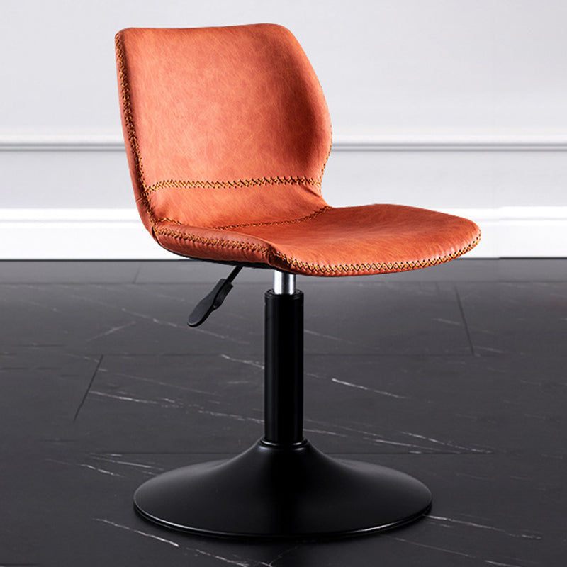 Contemporary Metal Barstool PU Leather Barstools in Matte Finish for Home