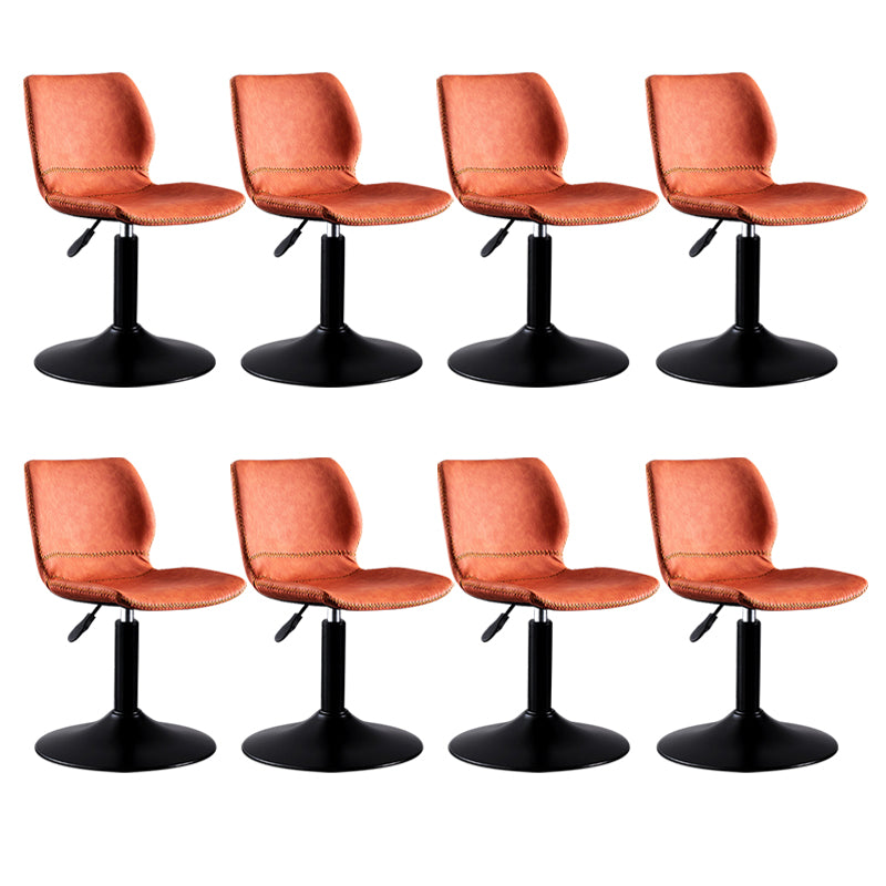 Contemporary Metal Barstool PU Leather Barstools in Matte Finish for Home