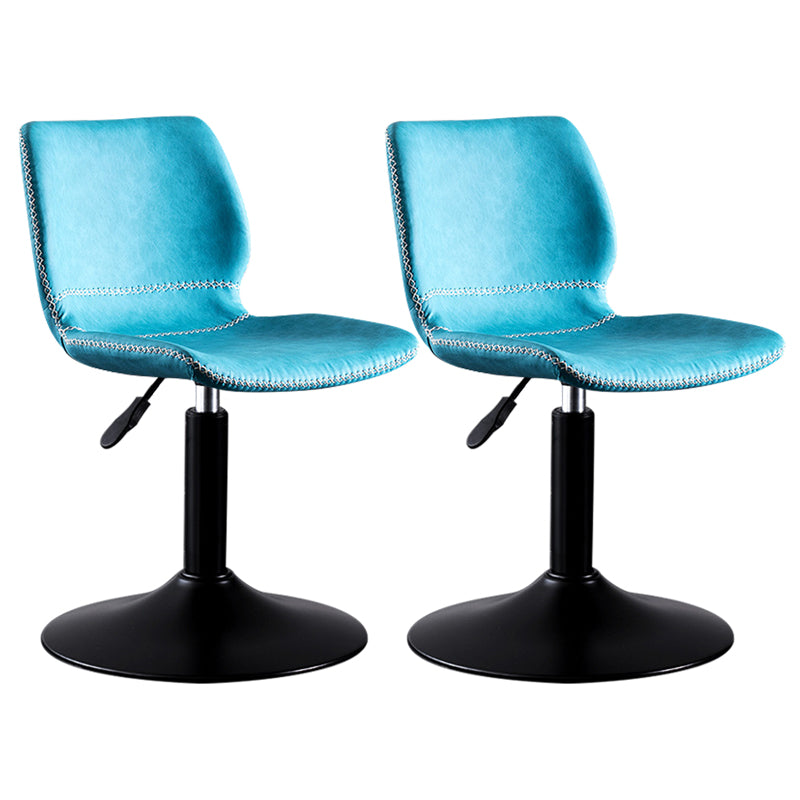 Contemporary Metal Barstool PU Leather Barstools in Matte Finish for Home