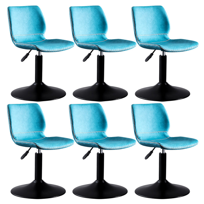 Contemporary Metal Barstool PU Leather Barstools in Matte Finish for Home