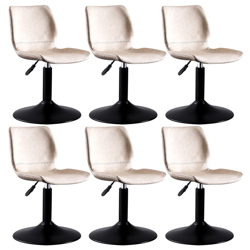 Contemporary Metal Barstool PU Leather Barstools in Matte Finish for Home