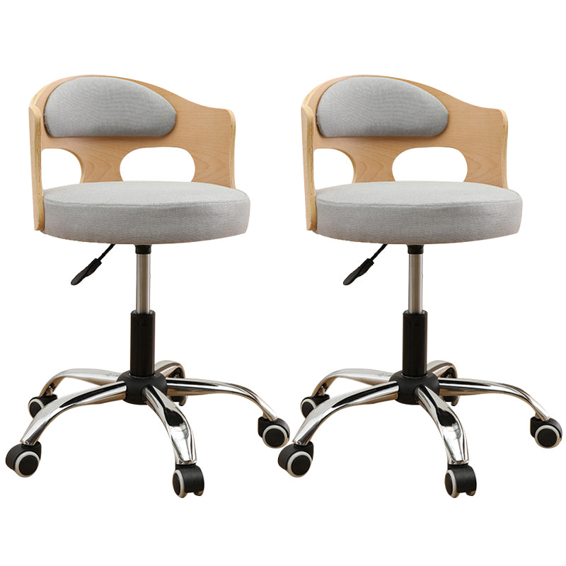 Contemporary Metal Barstool Faux Leather Round Seat Counter Stool with Swivel