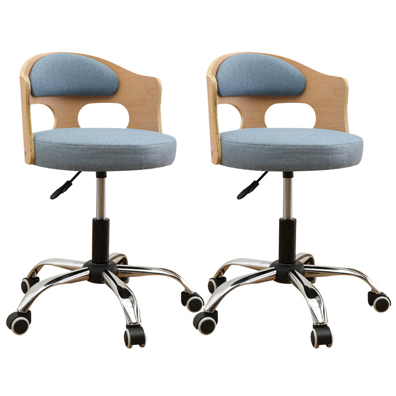 Contemporary Metal Barstool Faux Leather Round Seat Counter Stool with Swivel