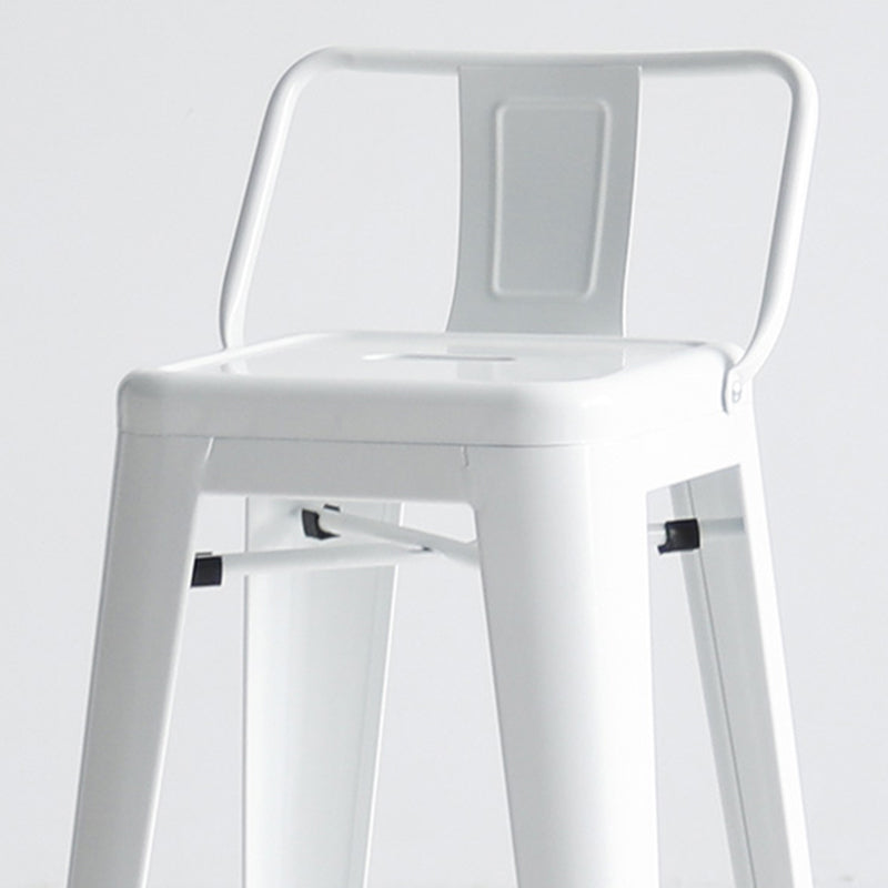 Modern Coffee Shop Counter Stool Square Metal Footrest Bar & Counter Stool