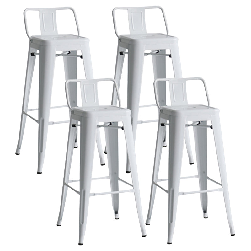 Modern Coffee Shop Counter Stool Square Metal Footrest Bar & Counter Stool