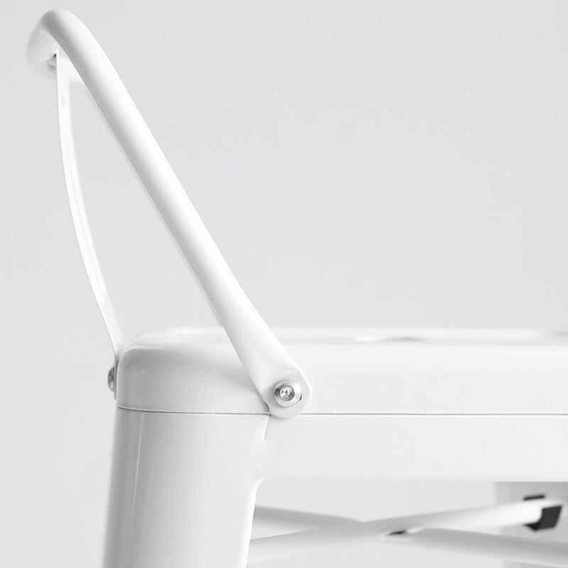 Modern Coffee Shop Counter Stool Square Metal Footrest Bar & Counter Stool