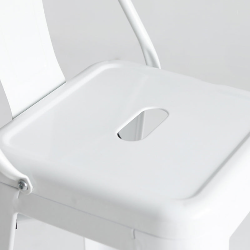 Modern Coffee Shop Counter Stool Square Metal Footrest Bar & Counter Stool