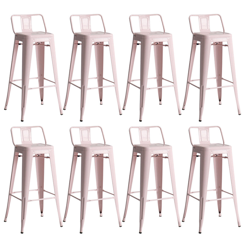 Modern Coffee Shop Counter Stool Square Metal Footrest Bar & Counter Stool