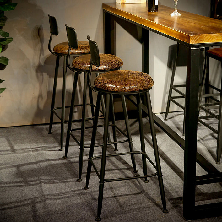 Rectangle Pine Wood Top Bistro Table Industrial Bar Table with Trestle Base