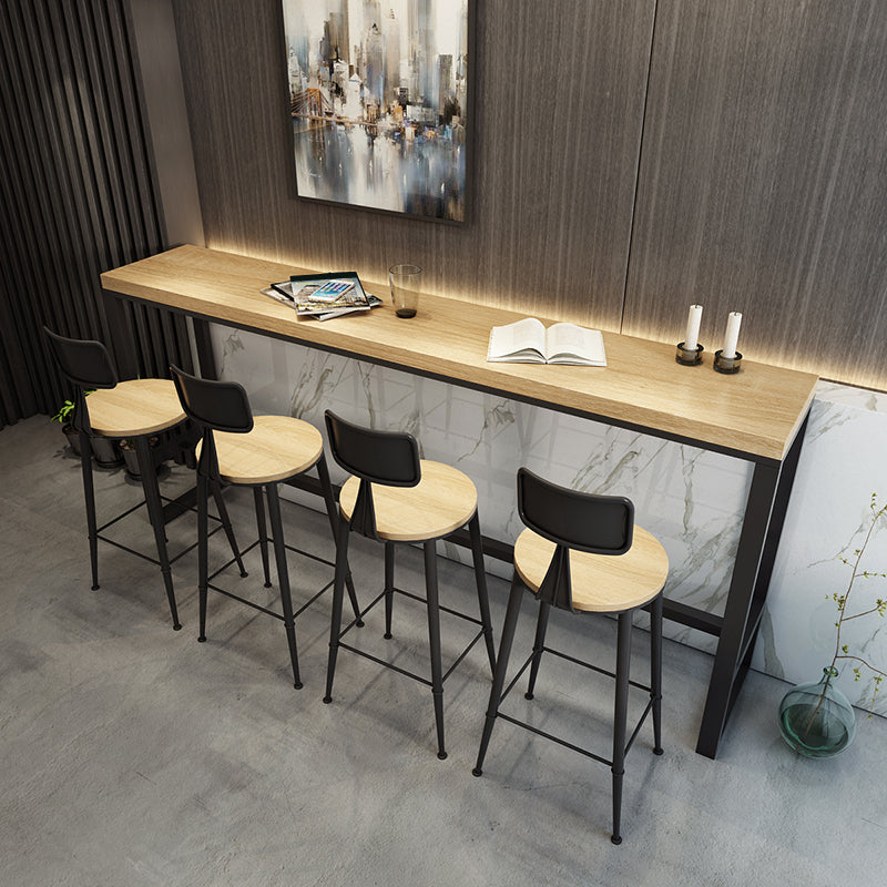 Indoor Rectangle Counter-height Pub Table Natural Modern Trestle Hall/Pub Table