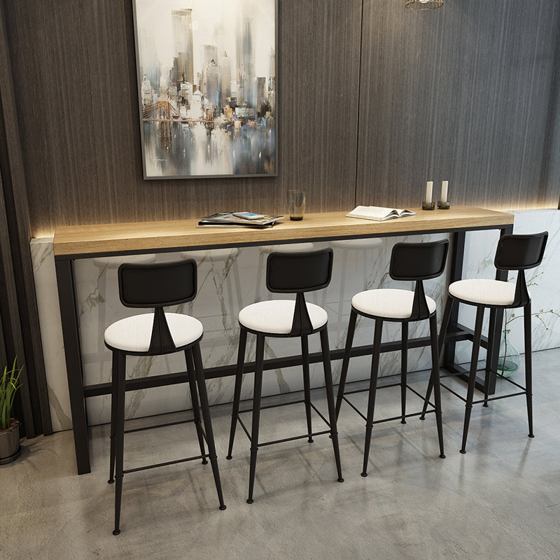 Indoor Rectangle Counter-height Pub Table Natural Modern Trestle Hall/Pub Table