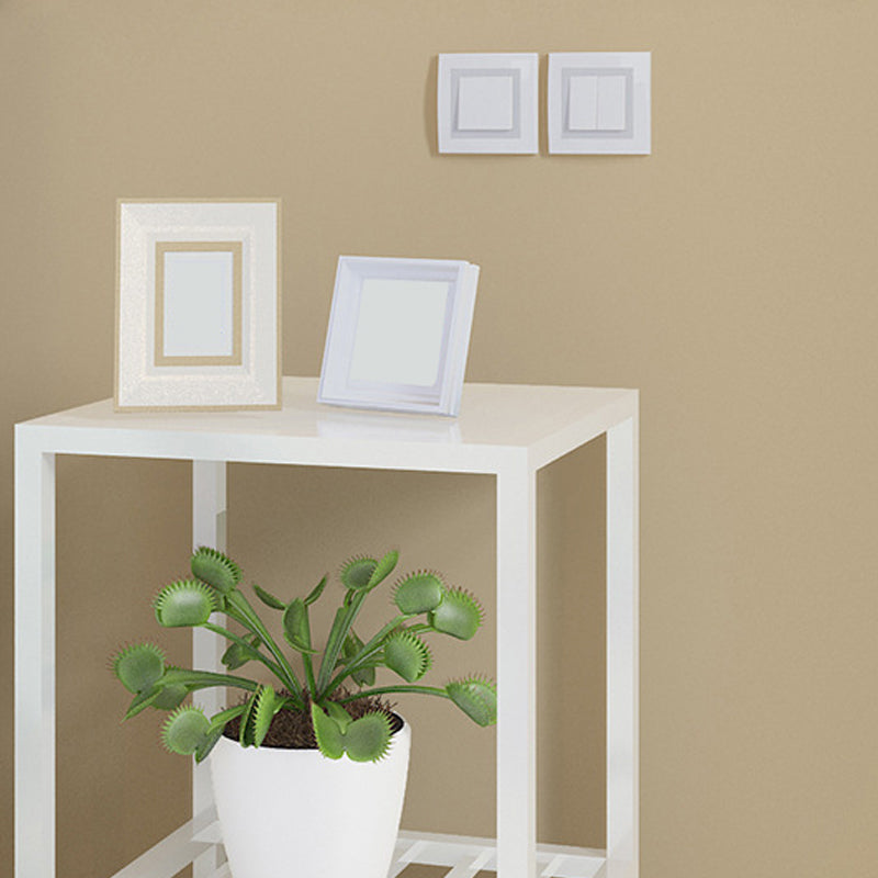 Metal Night Table Lower Shelf Accent Table Nightstand with Legs